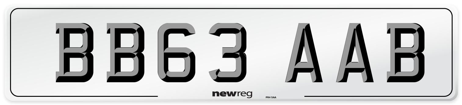 BB63 AAB Number Plate from New Reg